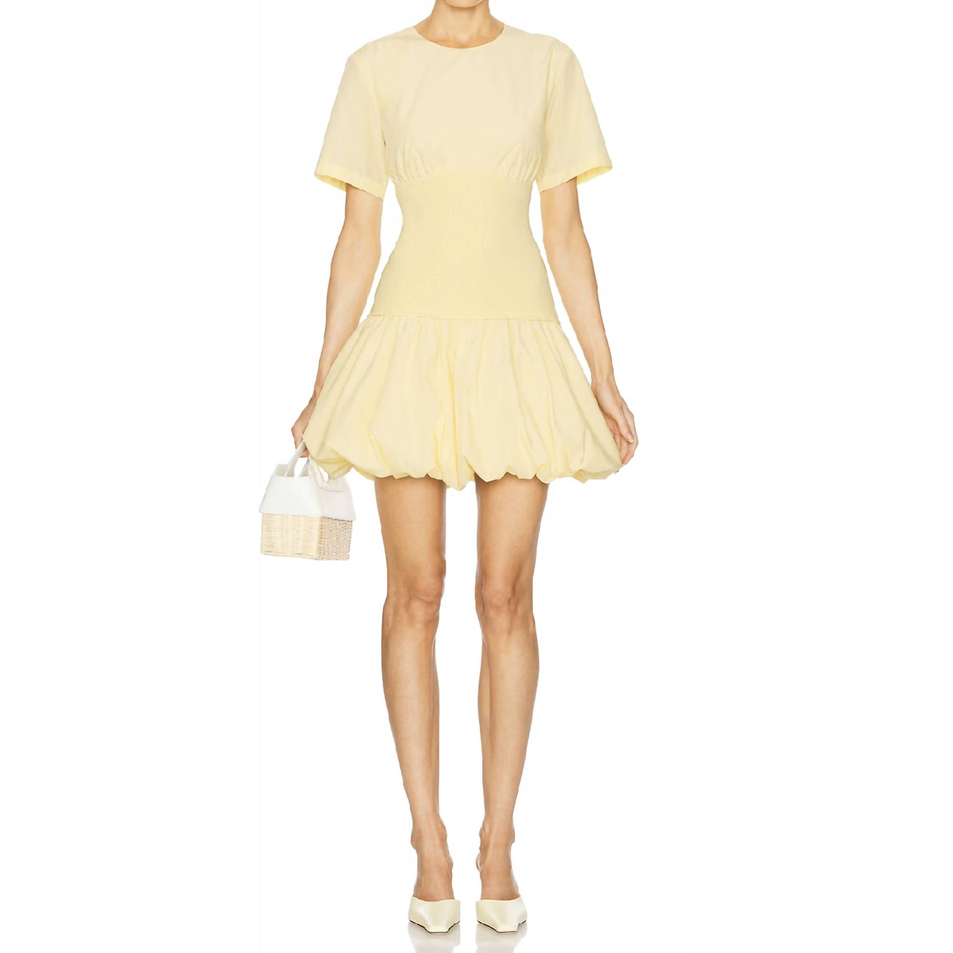New Jonathan Simkhai Libbie Mini Dress In Buttercream